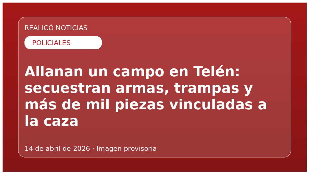Allanan un campo en Telén: secuestran armas, trampas y más de mil piezas vinculadas a la caza