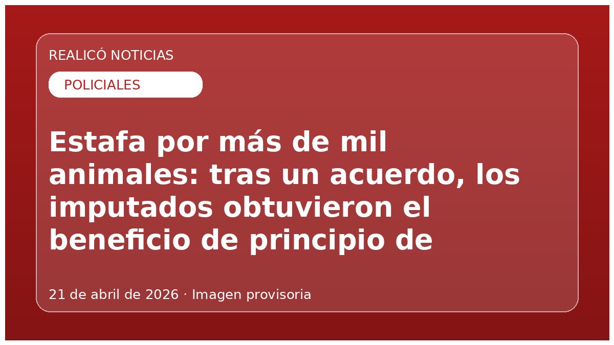 Estafa por más de mil animales: tras un acuerdo, los imputados obtuvieron el beneficio de principio de oportunidad